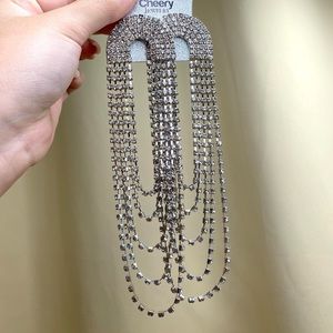 Rhinestone drop earrings